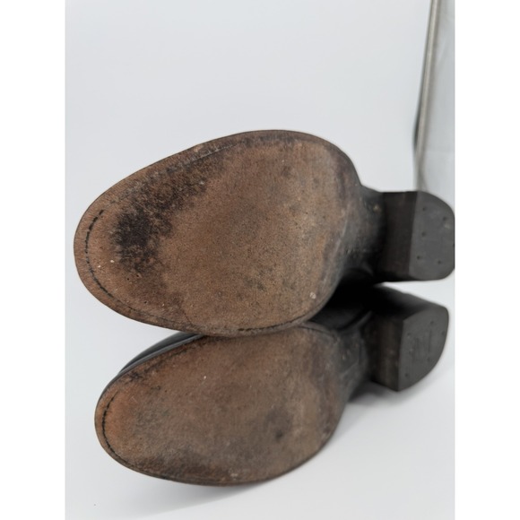 Tony Lama CT456 Black Leather Western Rodeo Cowboy Boots USA Men's 10 EE Vintage - Picture 10 of 11